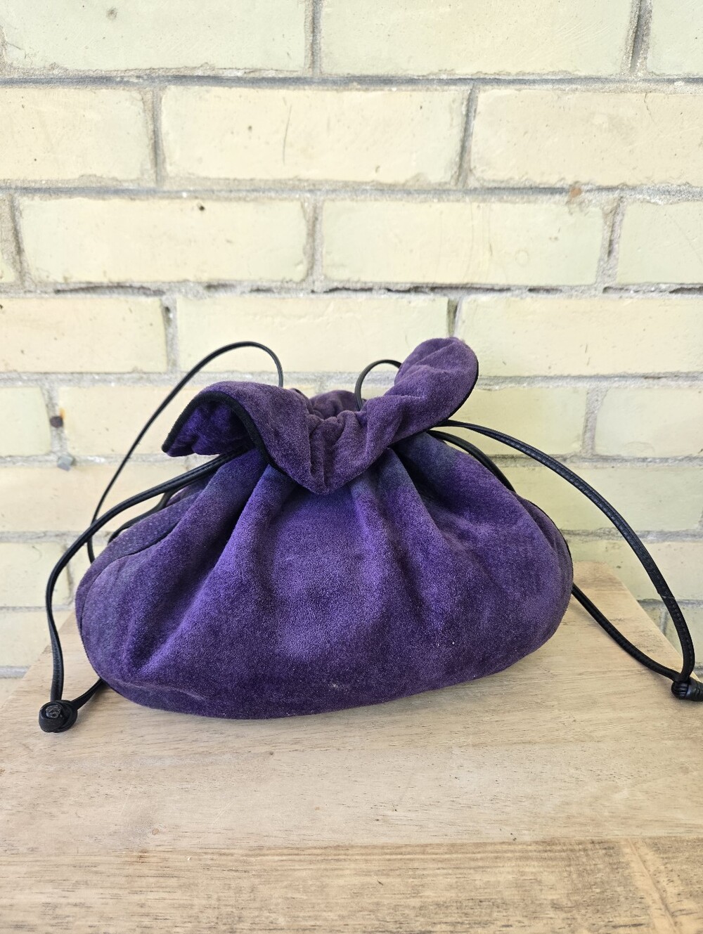 Vintage Suede Bucket Bag